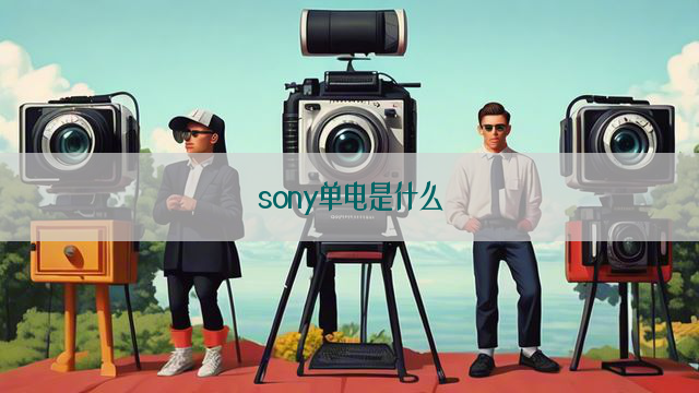 sony单电是什么