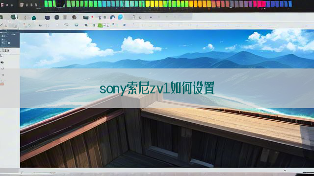 sony索尼zv1如何设置